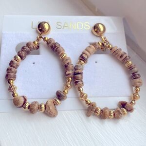 Vintage Lee Sands Clip Back Hoop Earrings NWT